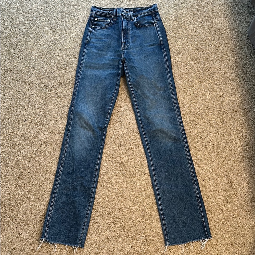 GRLFRND Sara Super High Rise Slim Straight Jeans